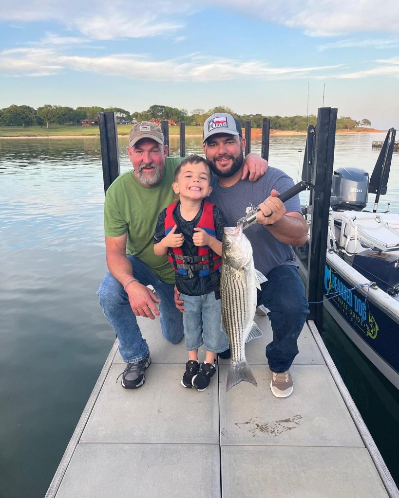 Striped bass caught in OK by group of 3