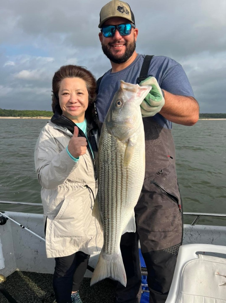 Striped bass fishing in OK