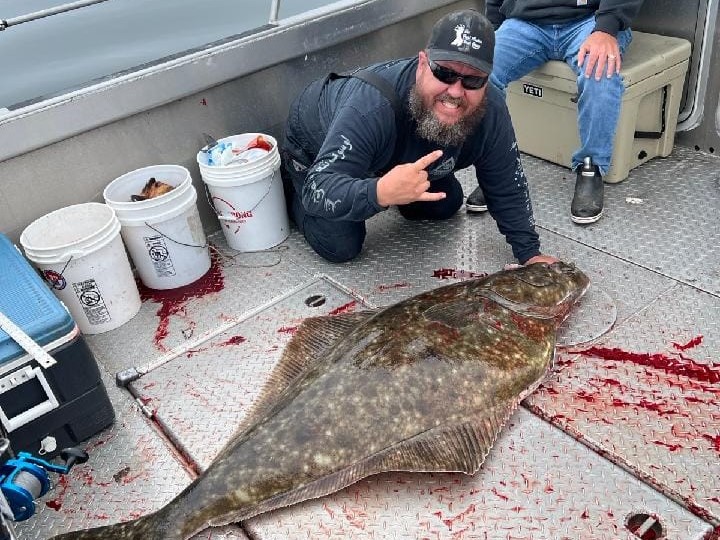 Lone angler fishing in Seward