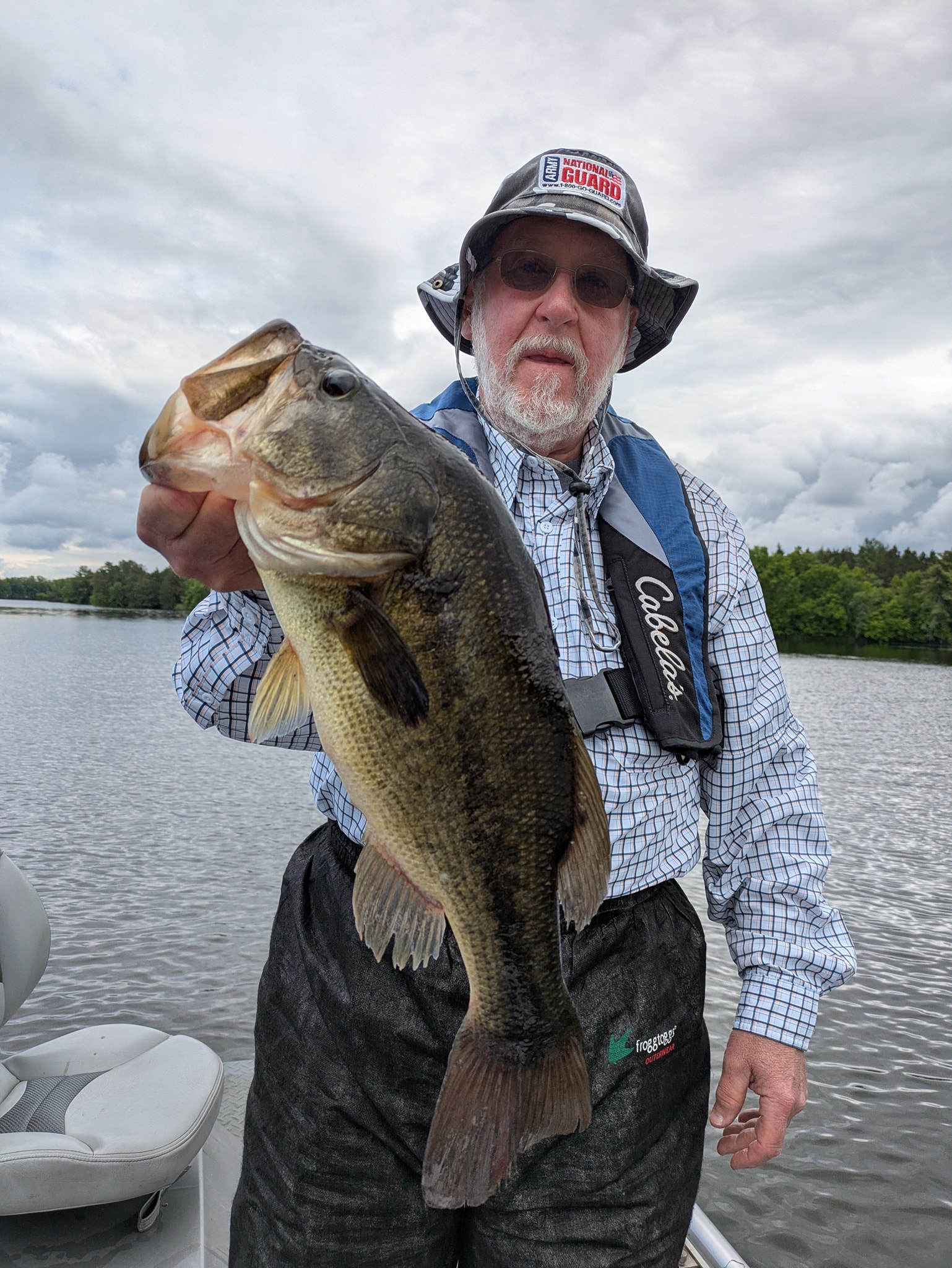 A single angler fishing in Minnesota