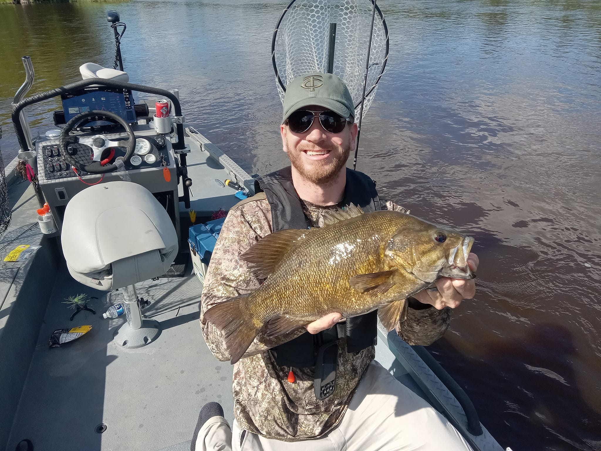 A lone angler fishing in Minnesota