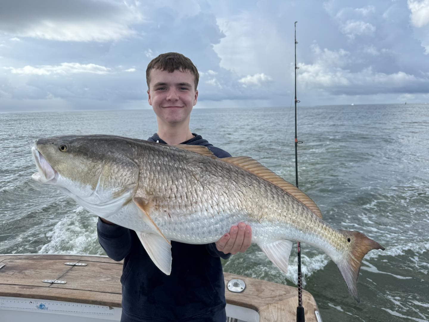 Large redfish caught while fishing in Corolla NC