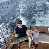 Offshore fishing charter boat Gulf Stream Corolla NC blue marlin tuna mahi wahoo fishing trip
