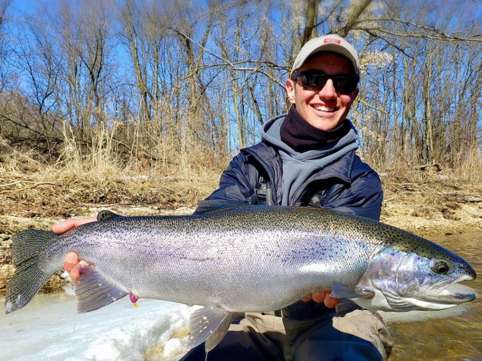 Coho salmon caught fishing in WI