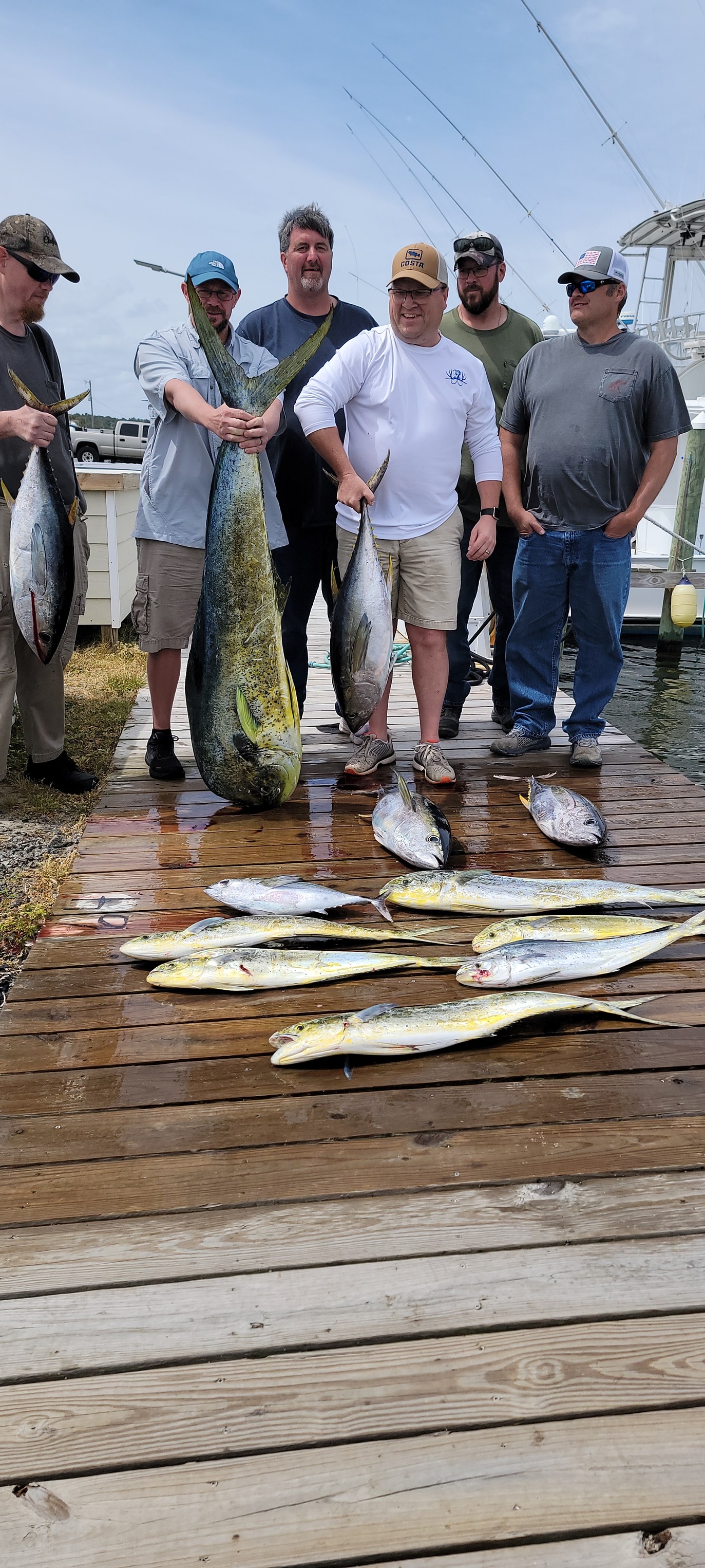 Two blackfin tuna, 30 inches each, caught while fishing in NC