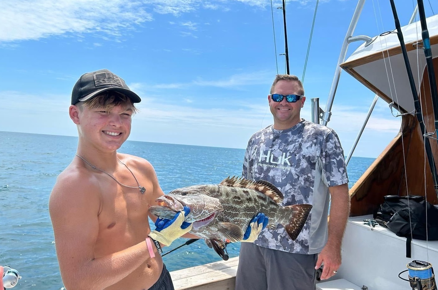 Black Grouper caught during fishing trip in FL