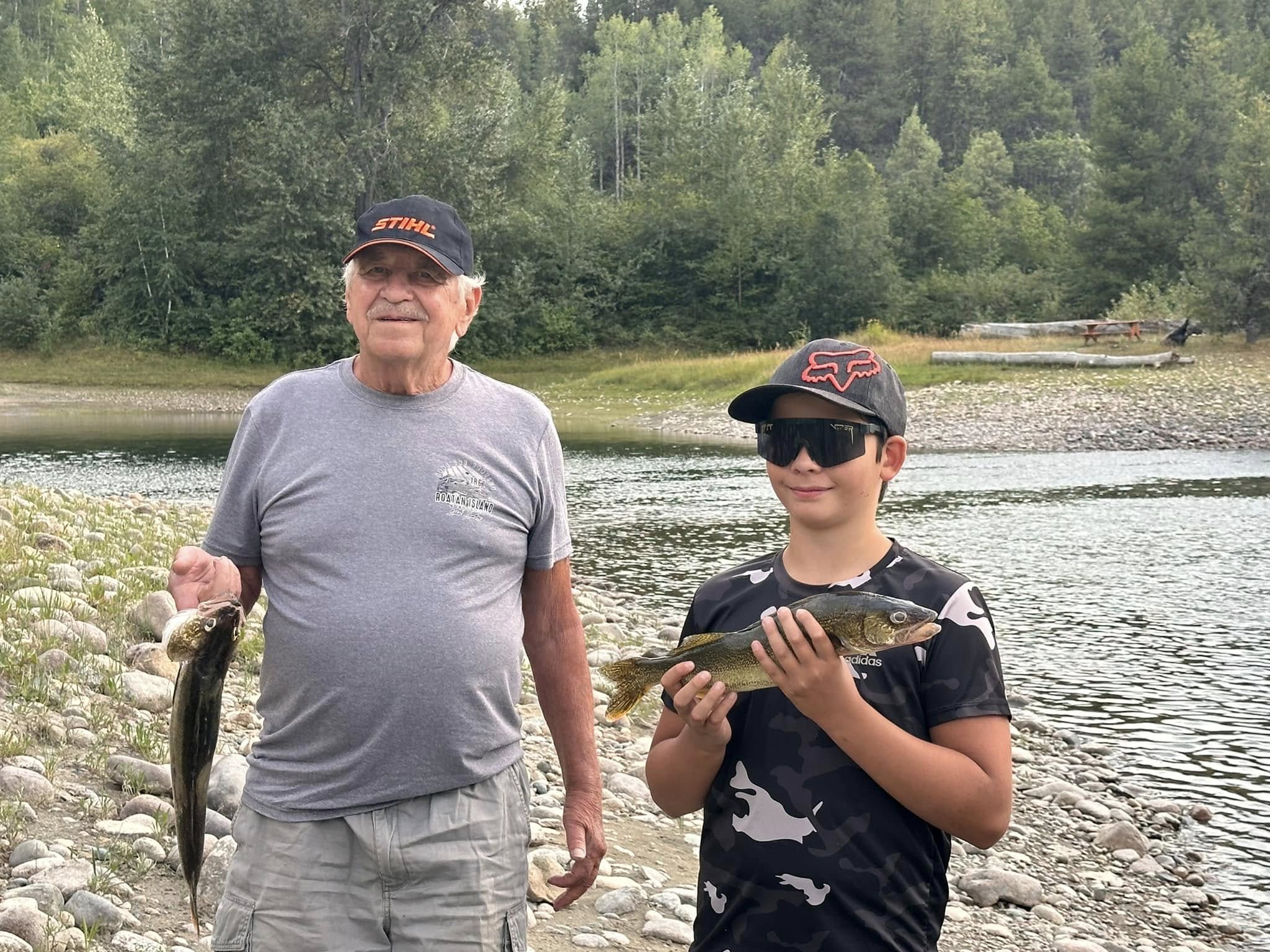 Two anglers fishing in British Columbia