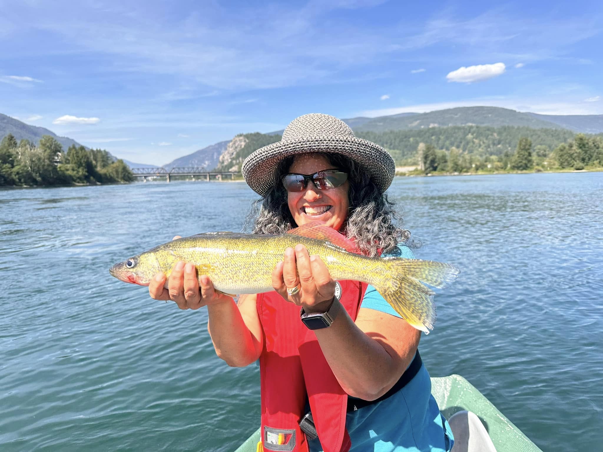 Angler enjoying fishing in the scenic British Columbia