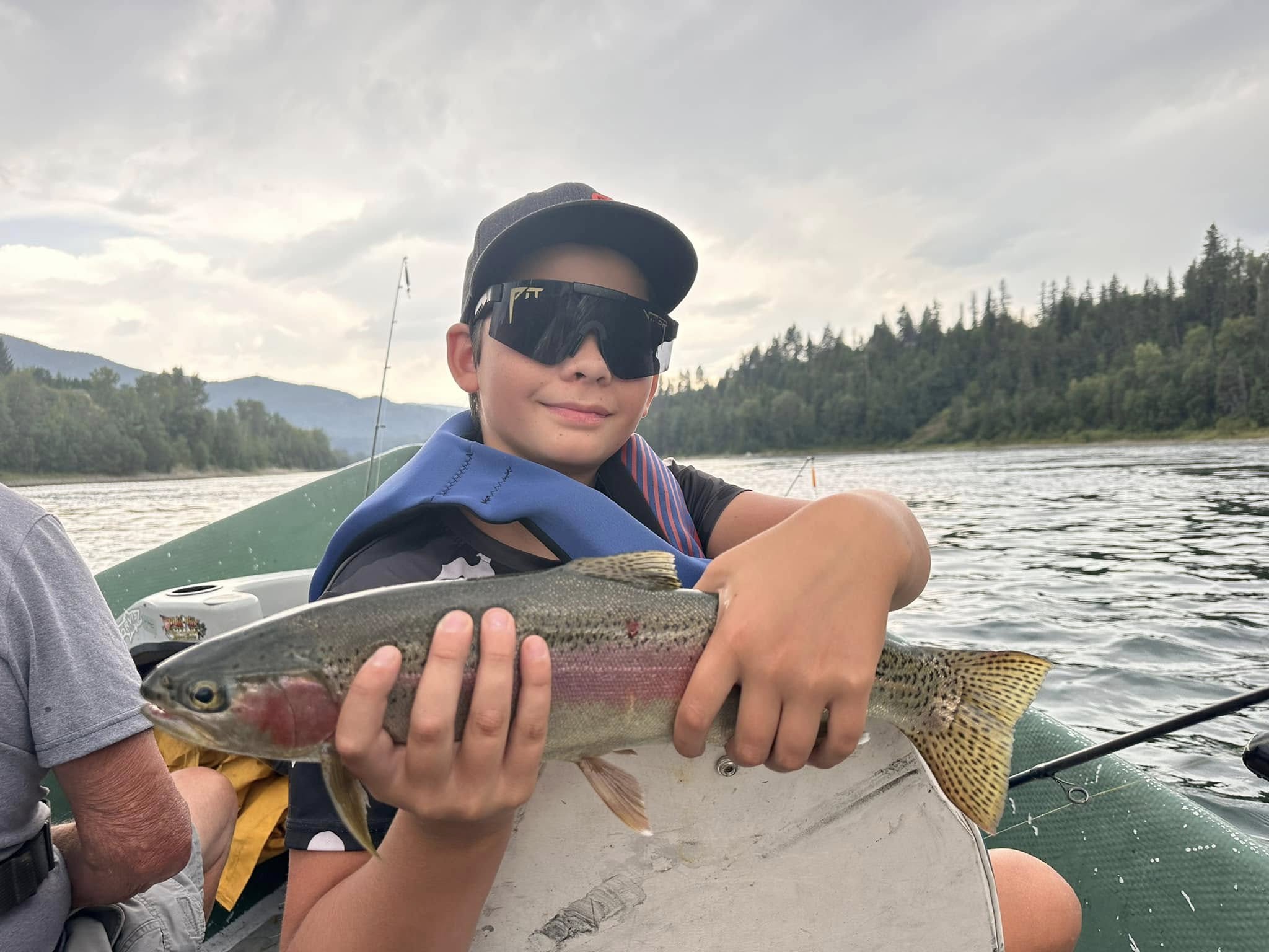 A single rainbow trout caught in British Columbia