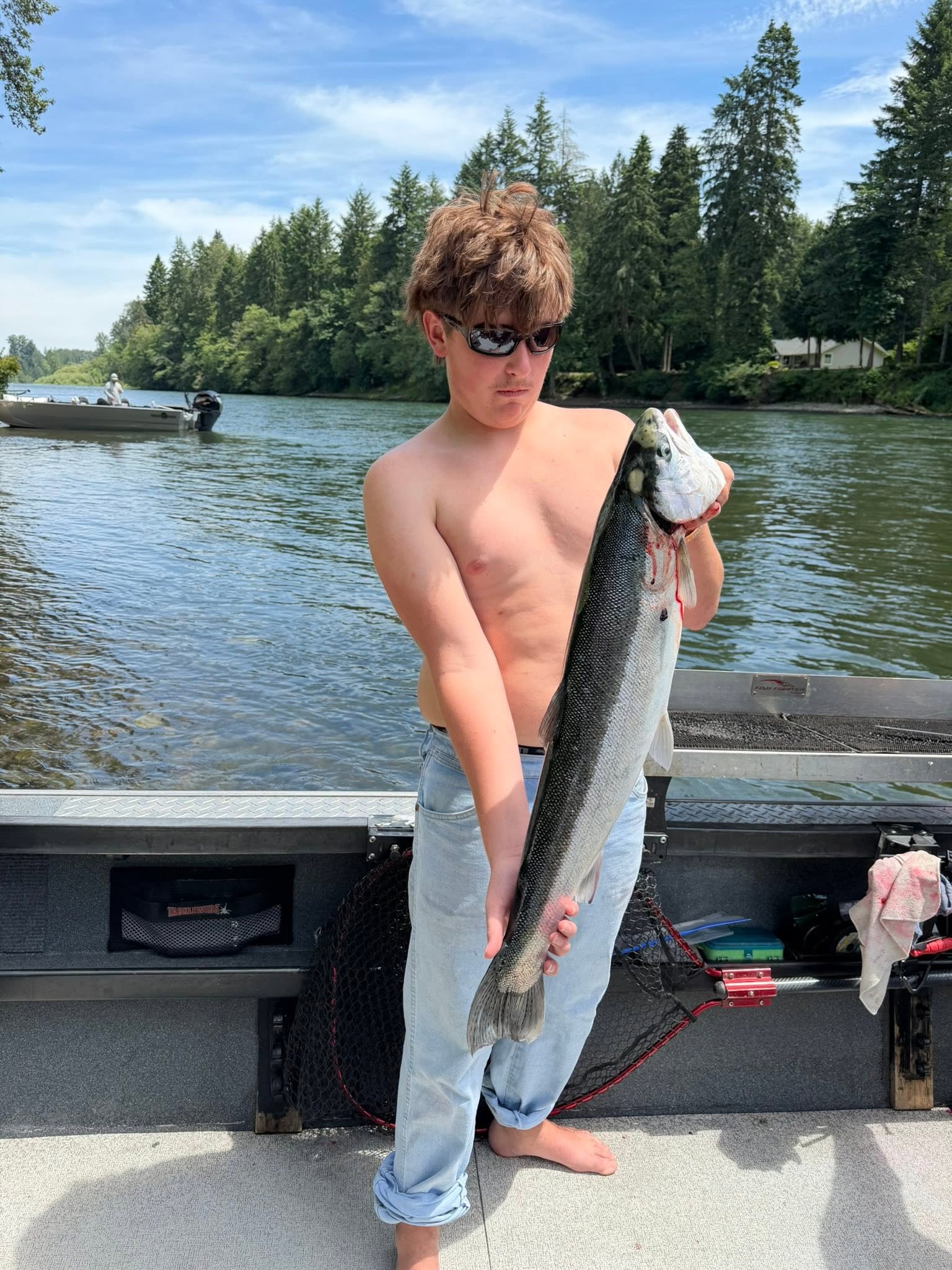 Large salmon caught fishing in Montesano WA