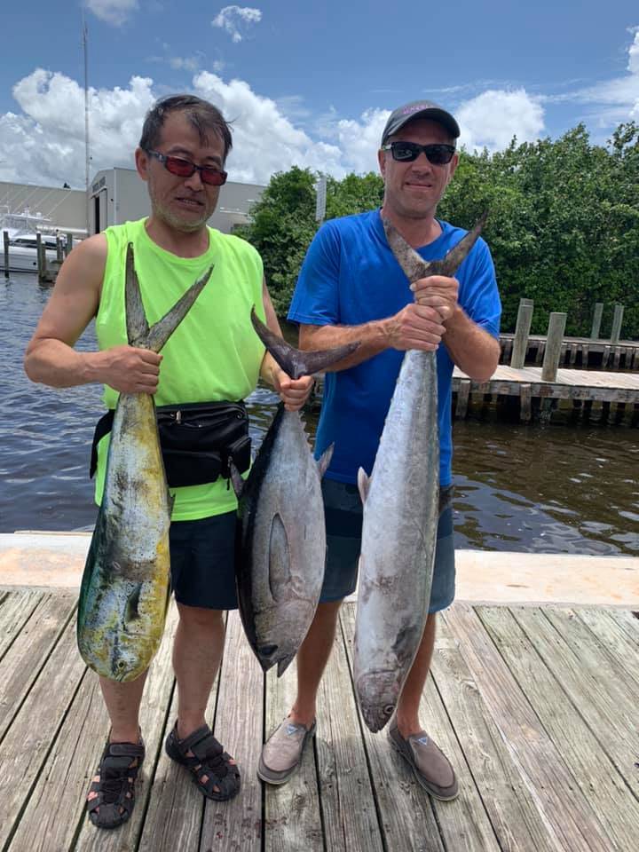 3 little tunny, mahi mahi, and blackfin tuna fishing in FL