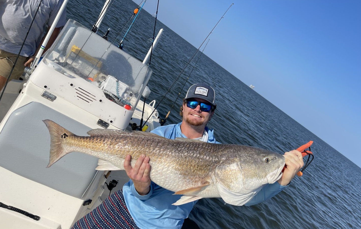 Redfish caught by angler in St Bernard
