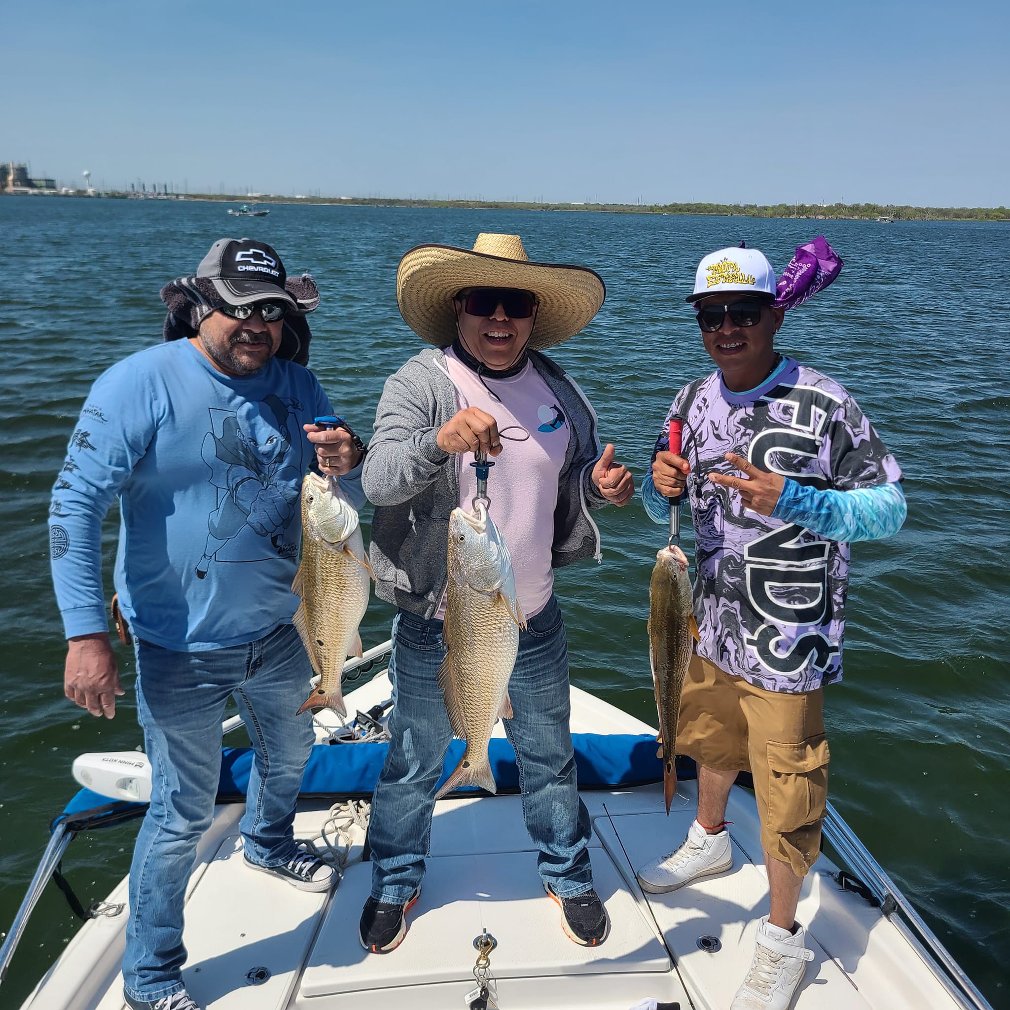 Three redfish caught in San Antonio