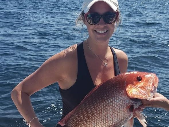 Single angler fishing in the Gulf Shores area
