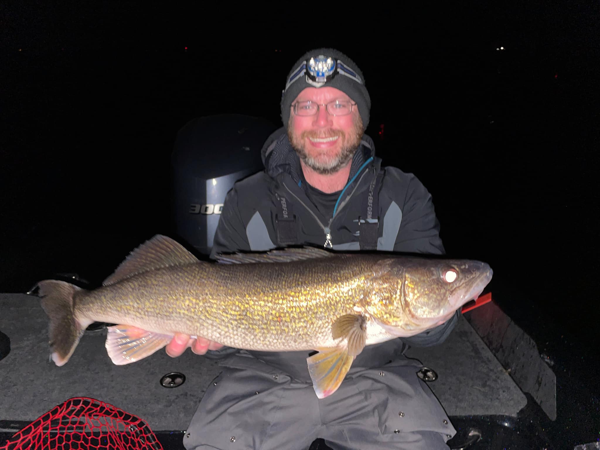 Successful walleye catch in Delavan
