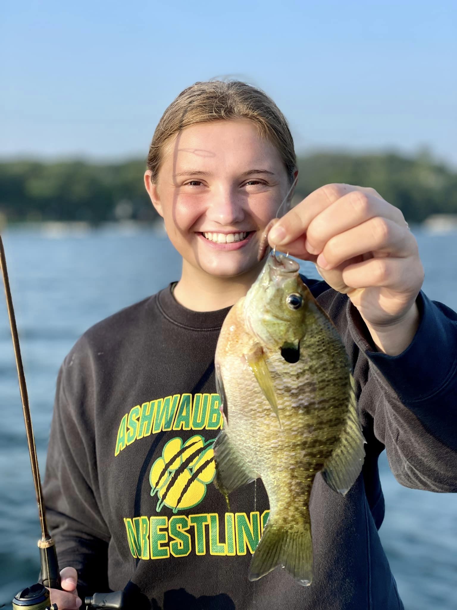 Bluegill fish caught while fishing in WI