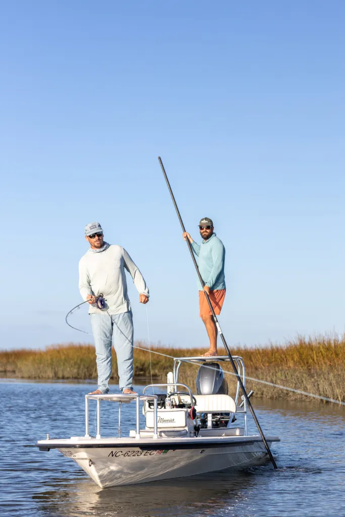 Two people fishing in Wilmington