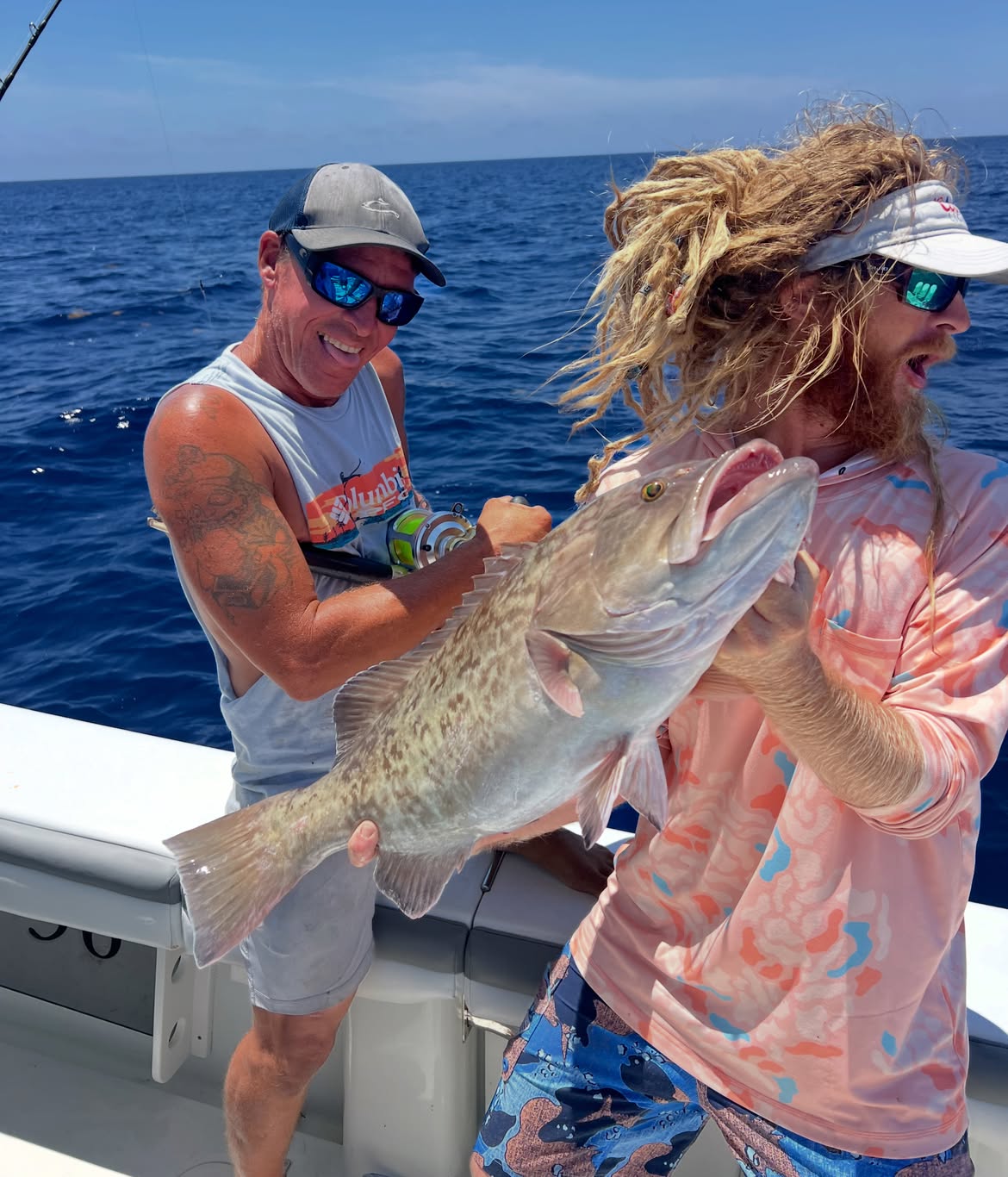 Gag grouper caught during fishing trip in Clearwater FL