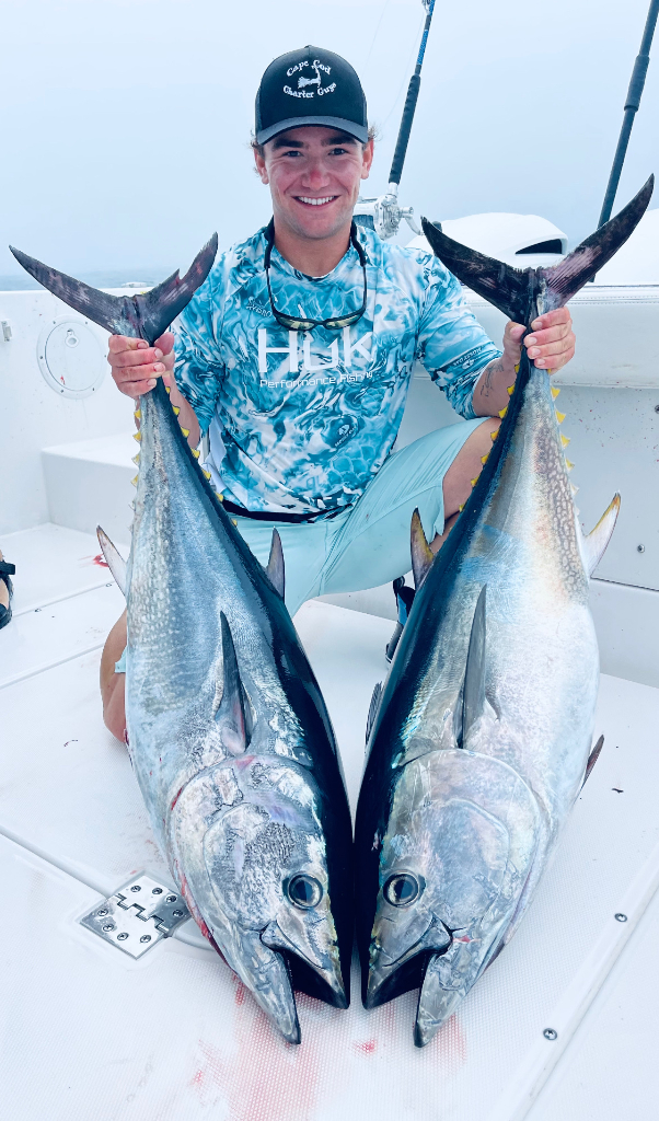 Capt JJ with 2 Bluefin tuna
