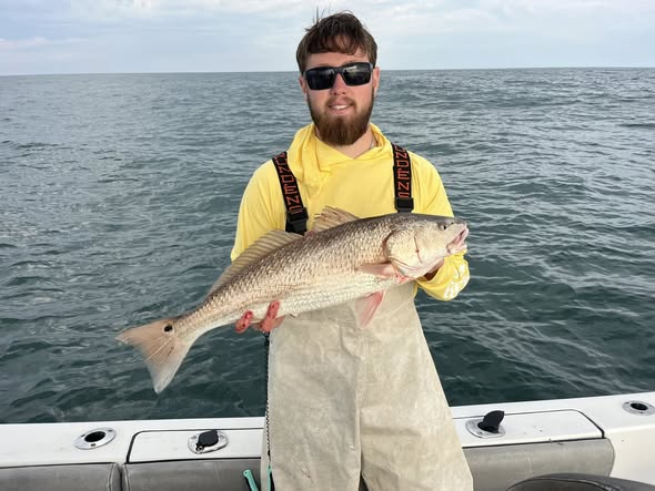 Redfish caught while fishing in Murrells Inlet SC