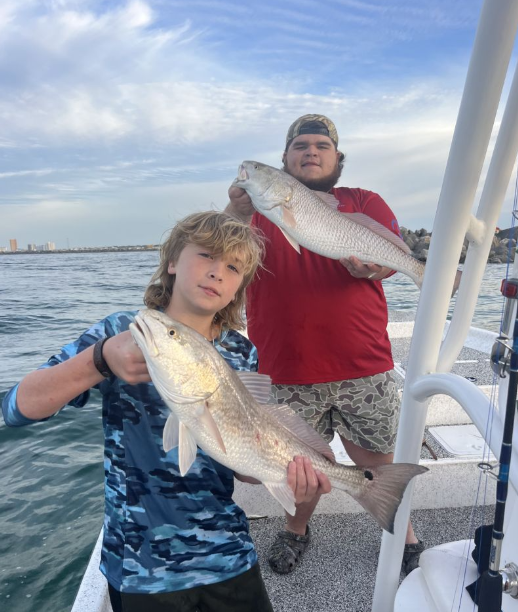 Two redfish caught during fishing trip in Panama City FL