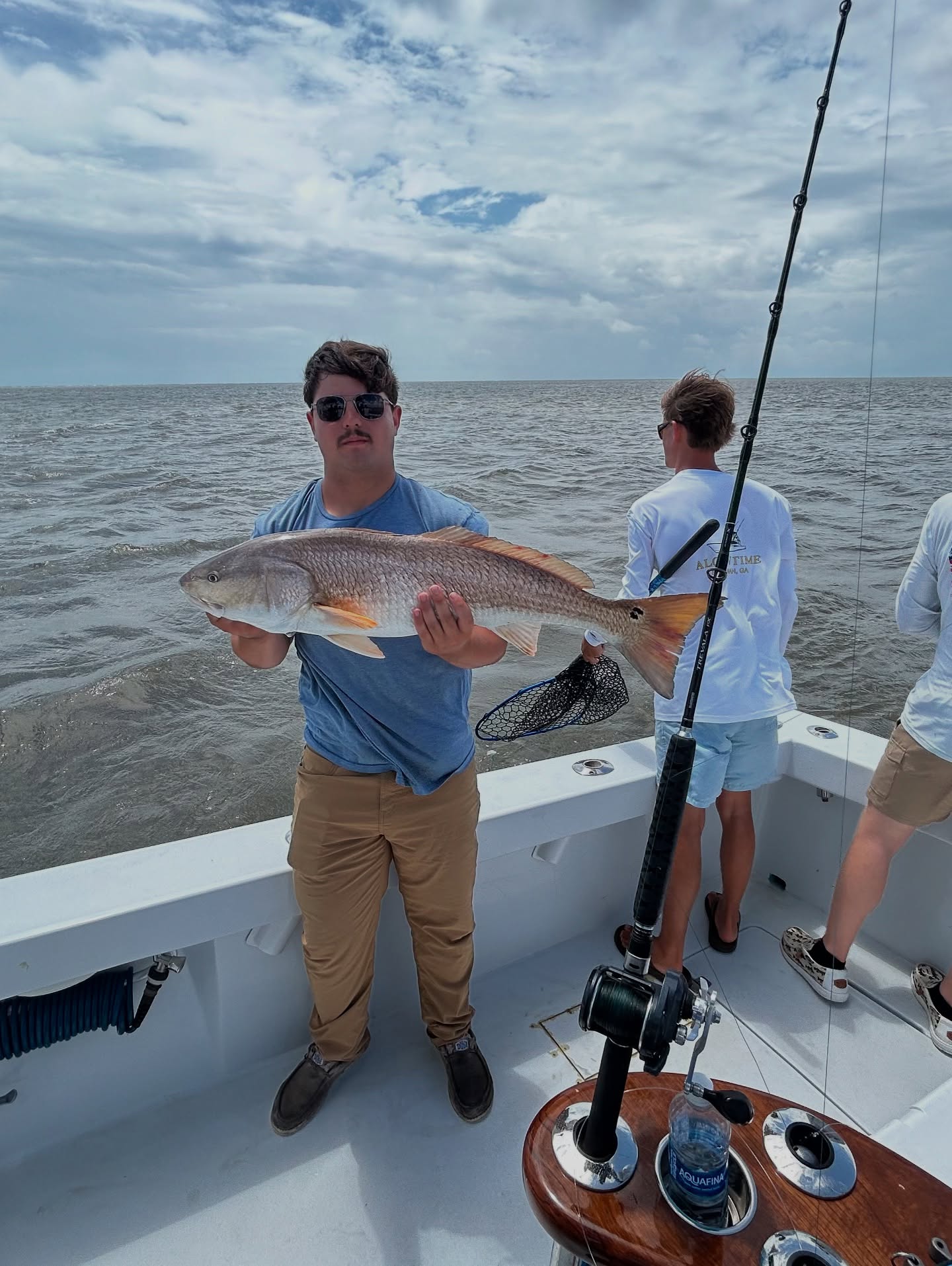 Redfish caught on fishing charter boat in Charleston SC waters