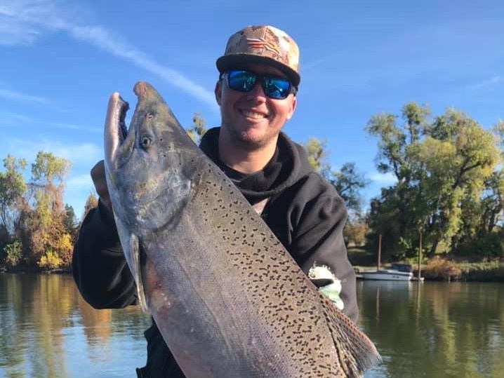 Angler with a 19-inch fish in California