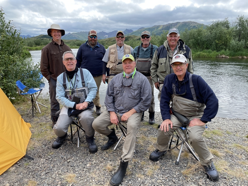 Group of 8 people fishing in Wasilla