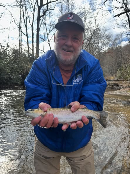 Angler fishing at Flat Rock