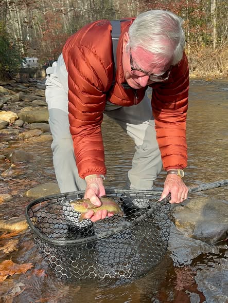 Angler fishing in Flat Rock
