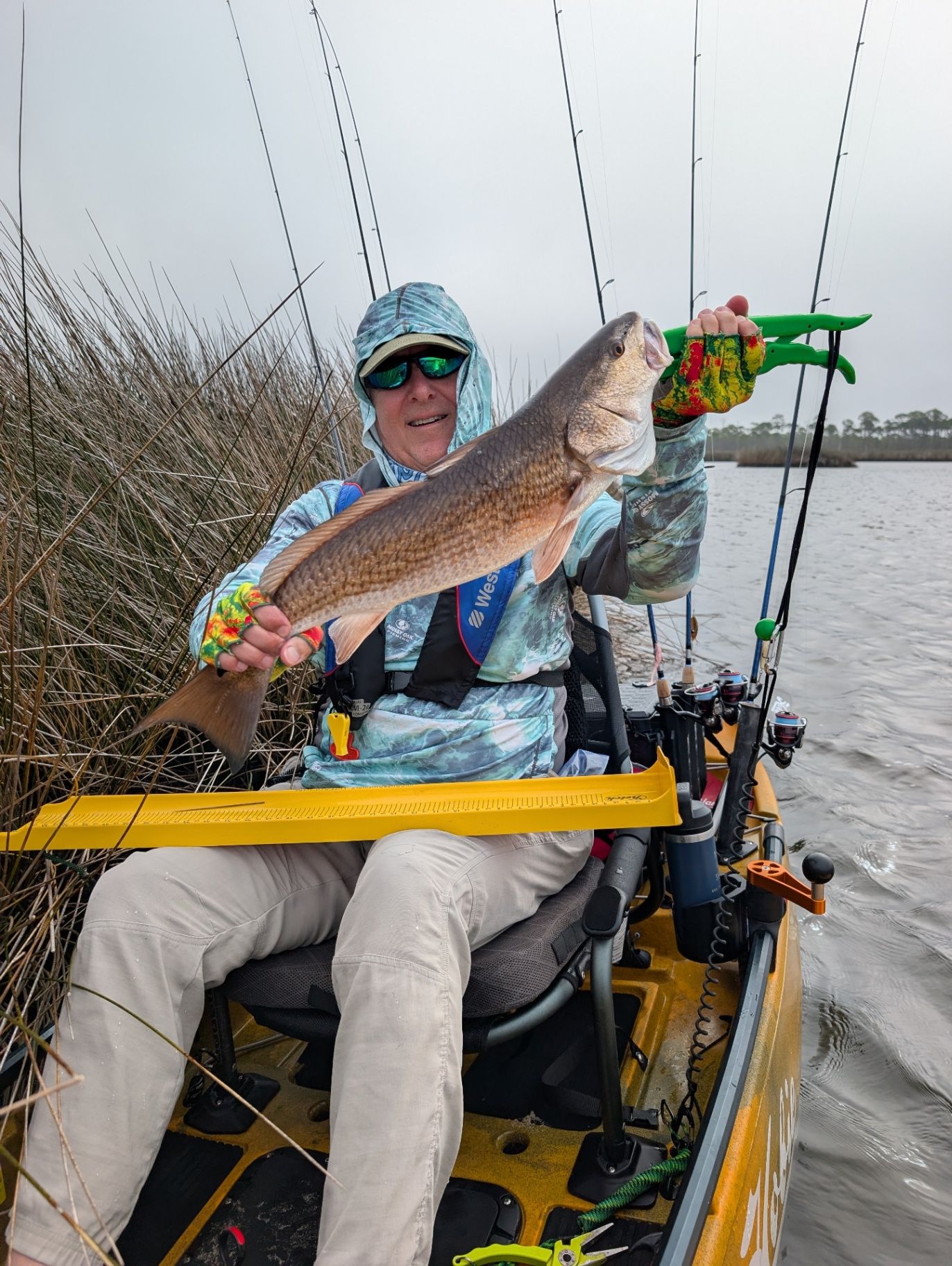 Redfish catch from kayak fishing in Tallahassee FL