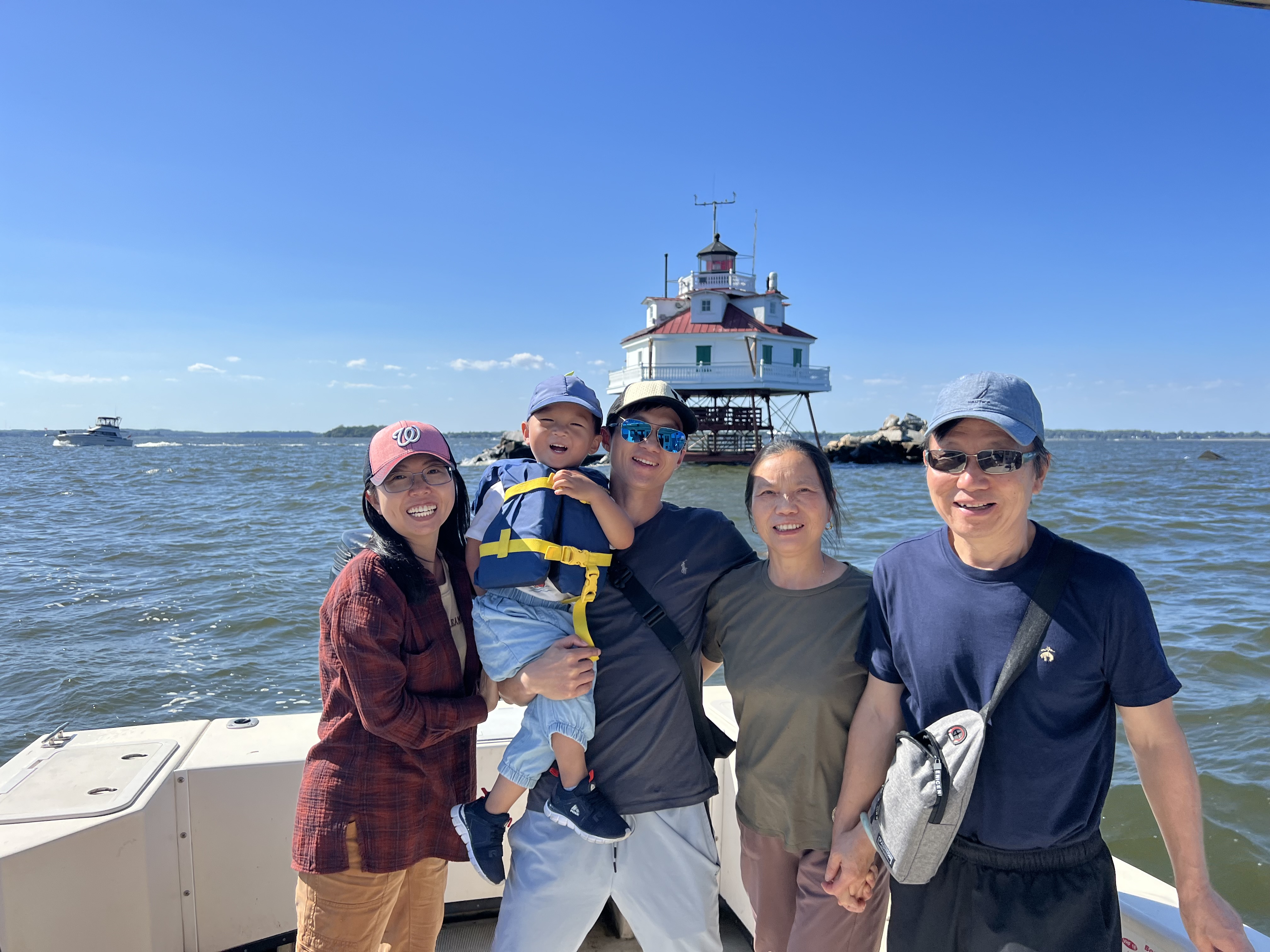 Five anglers enjoy a fishing trip in MD