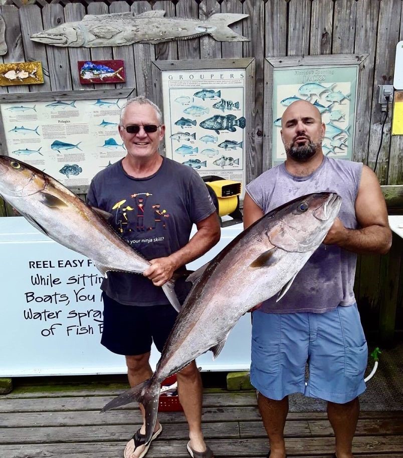 Three big fish caught in Gulf Breeze, Florida during fishing trip