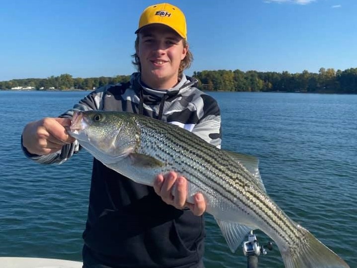 Striped bass caught while fishing in VA