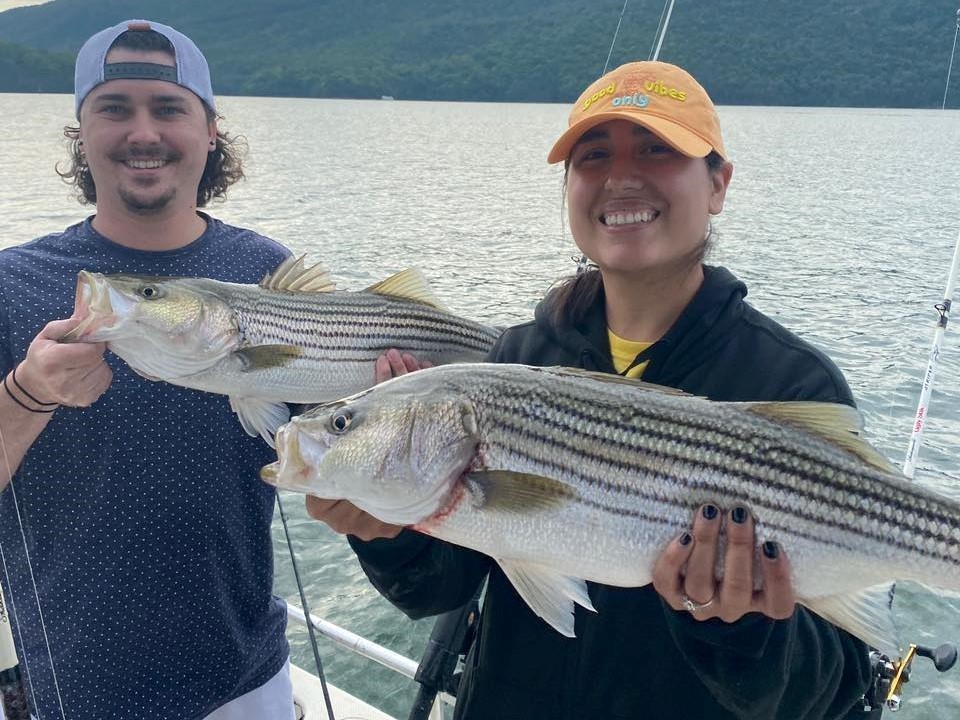 Two striped bass caught during fishing trip in VA