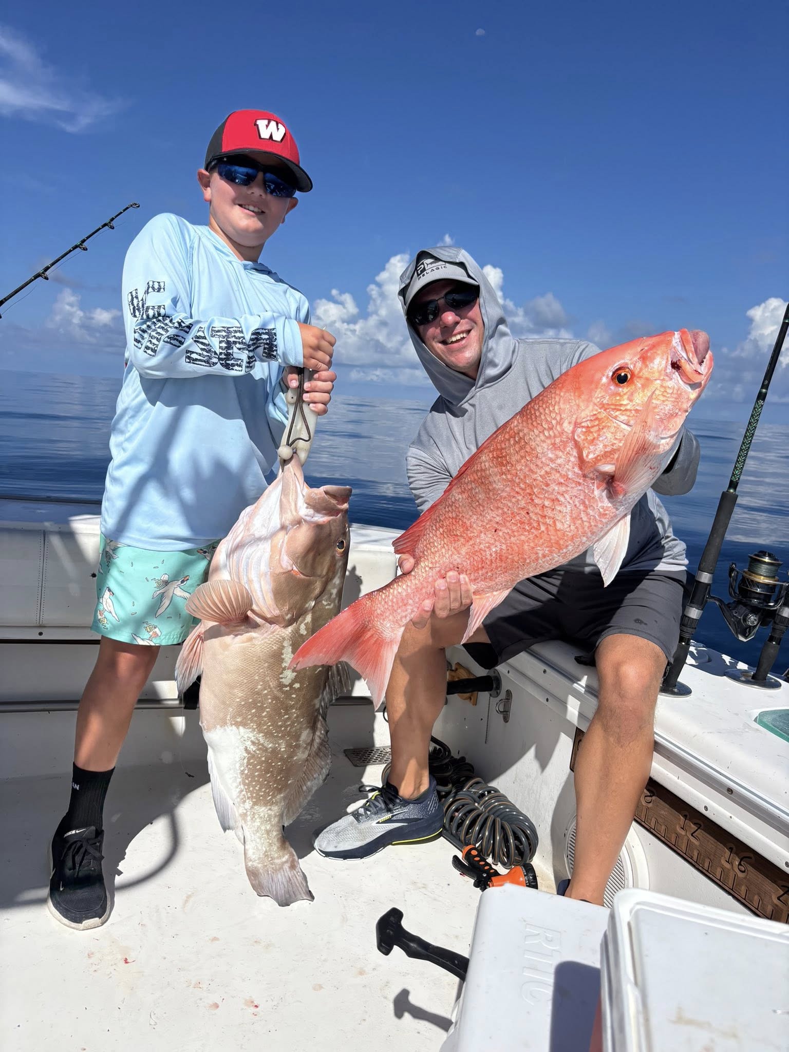 Two people fishing in Largo