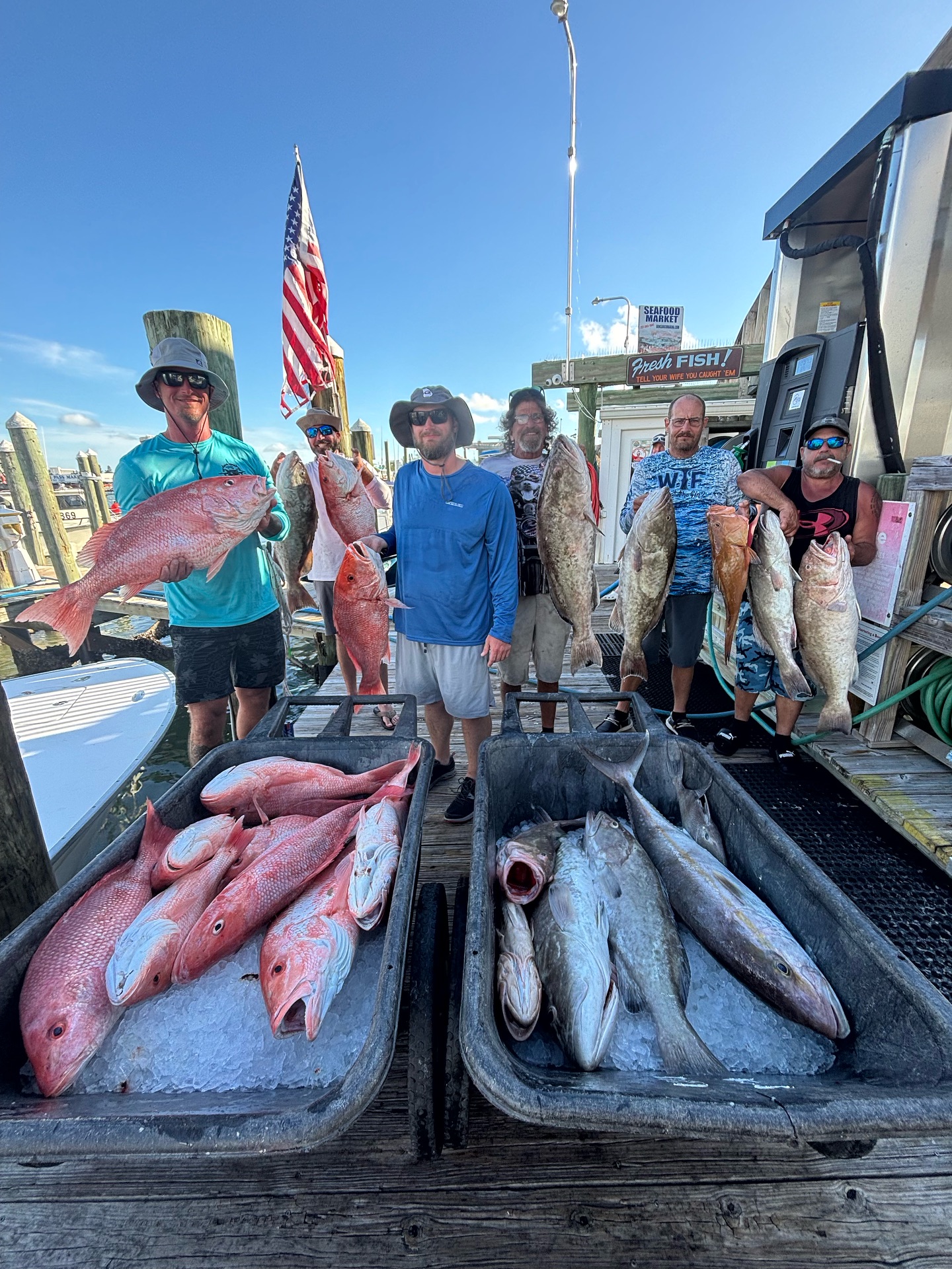 Fishing trip in FL with 8 fish and 6 people
