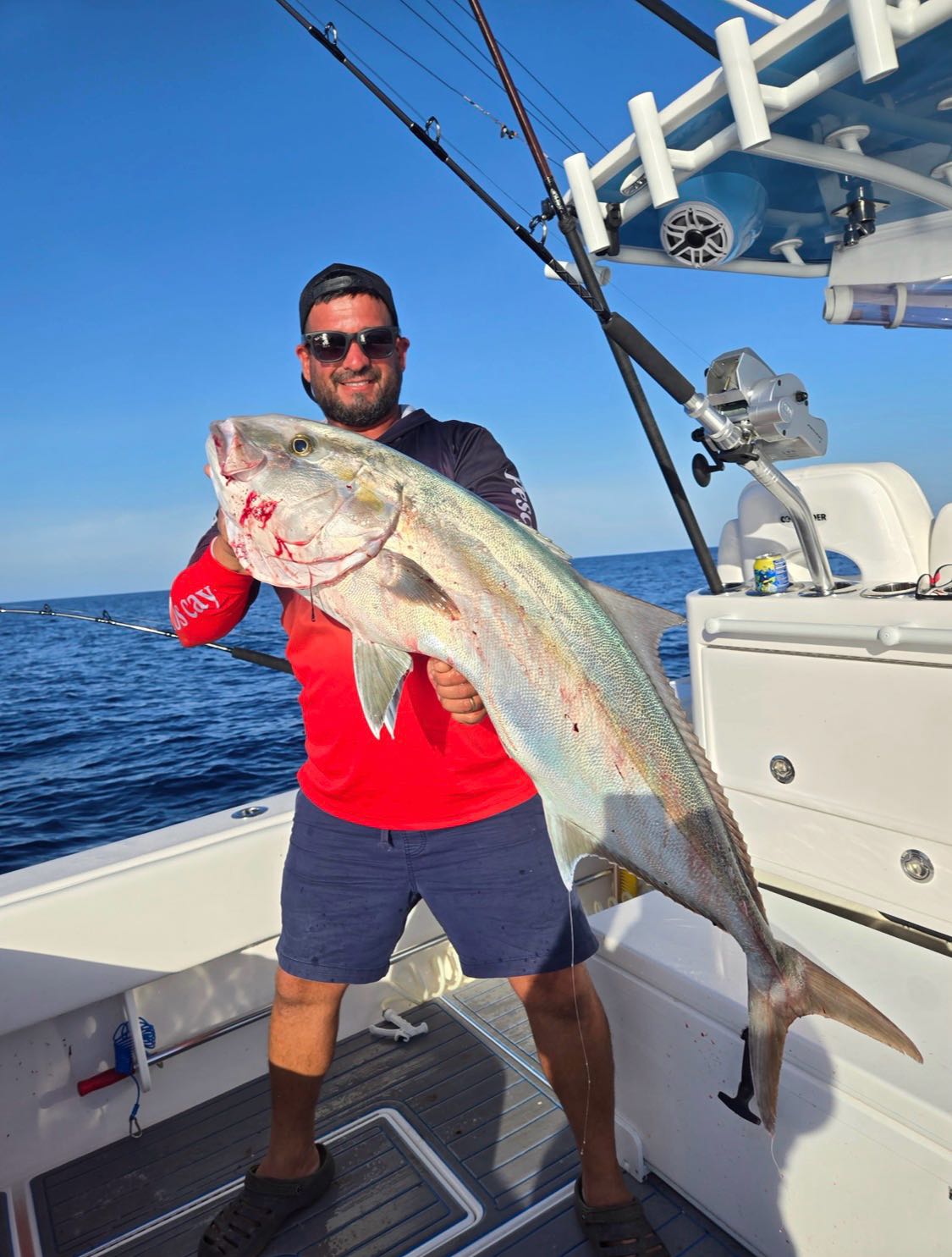 Greater amberjack caught during fishing charter in Long Key FL