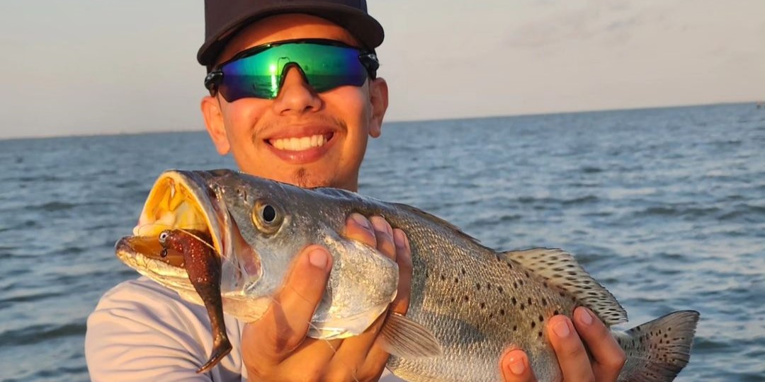 Angler with a fishing rod in TX