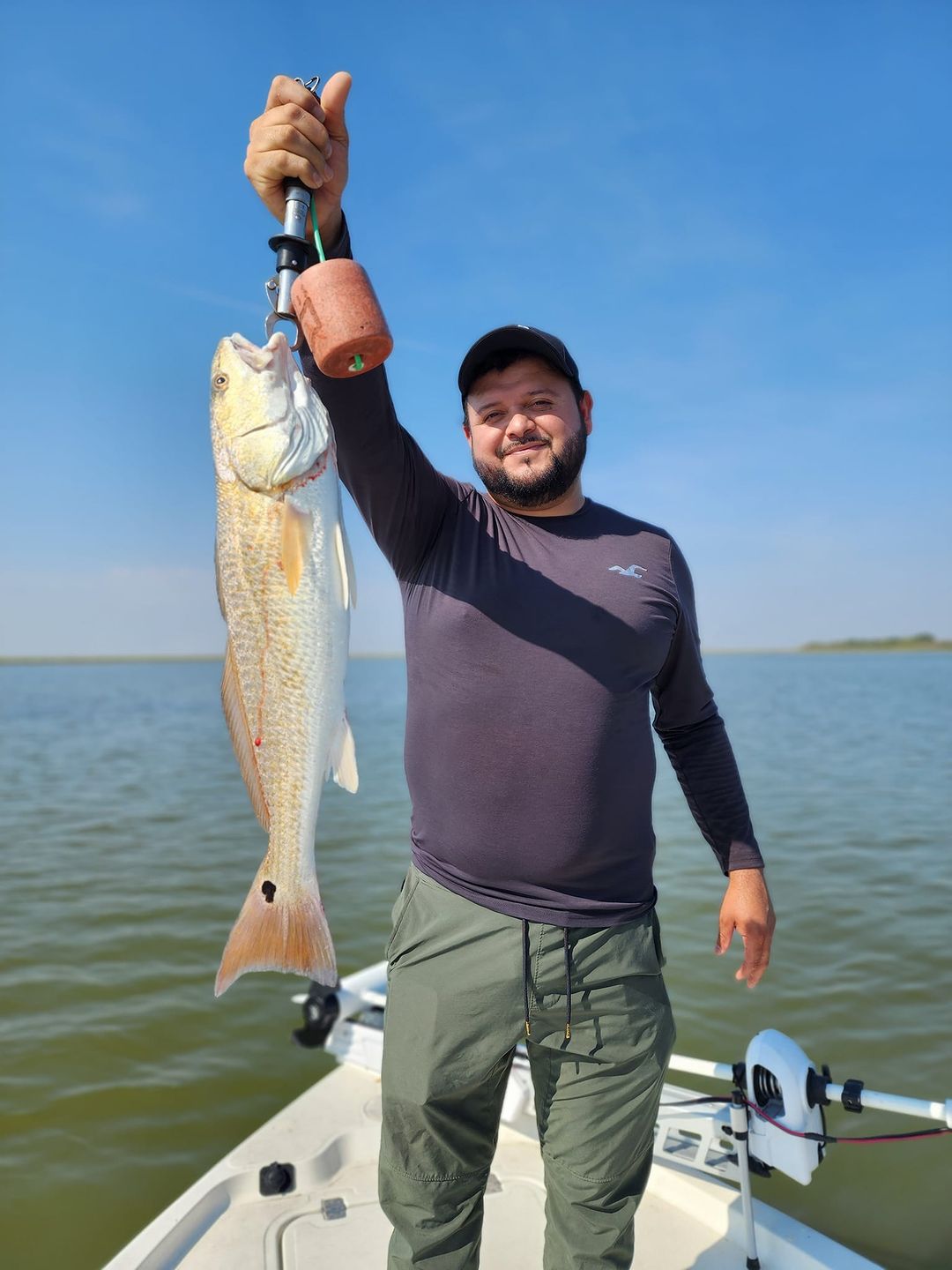Single fisherman on Tiki Island