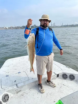 One person fishing on Tiki Island
