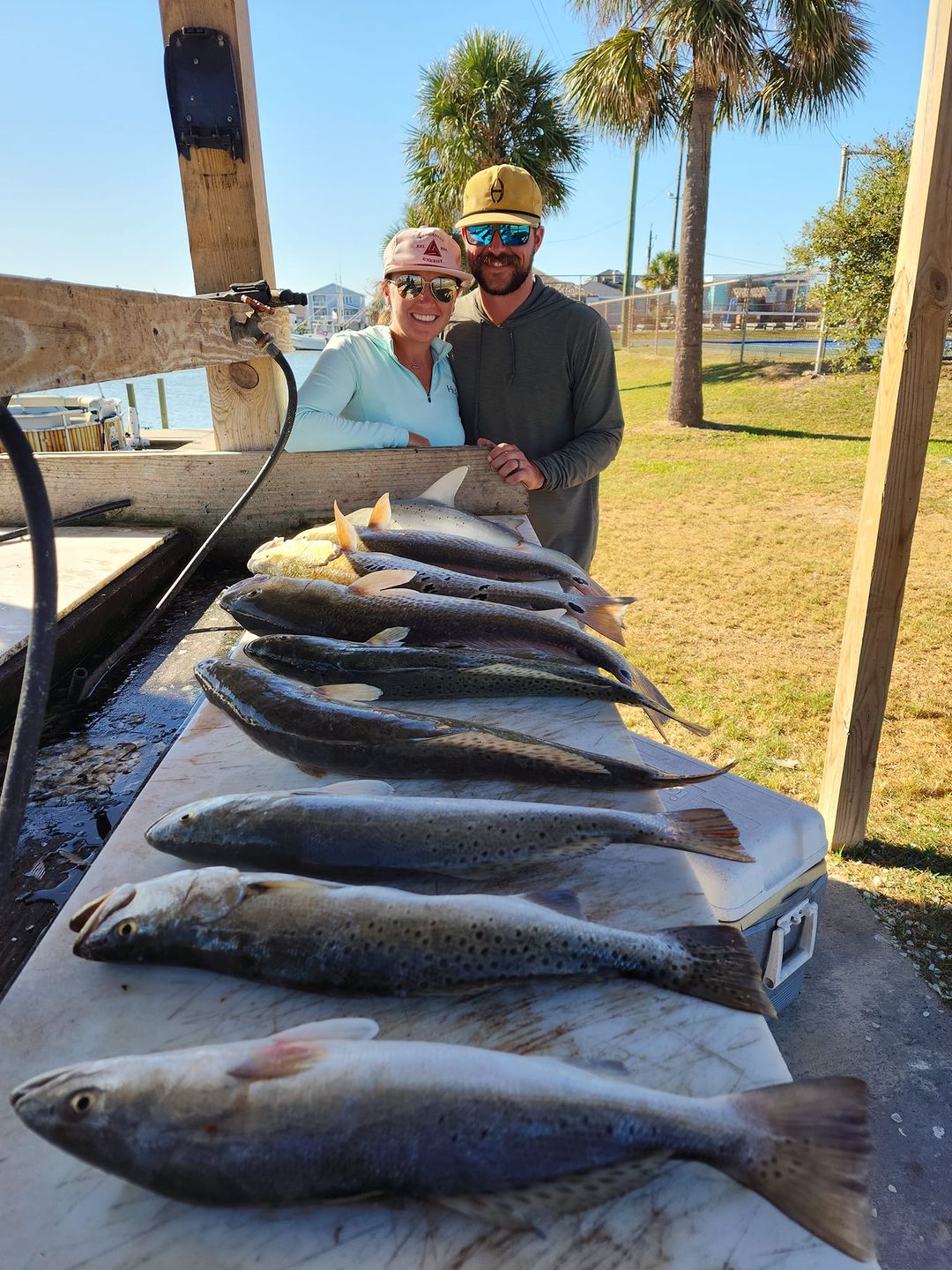 3 spotted weakfish caught on tiki island