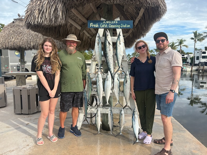 4 people fishing for 6 Great Barracuda in Big Pine Key