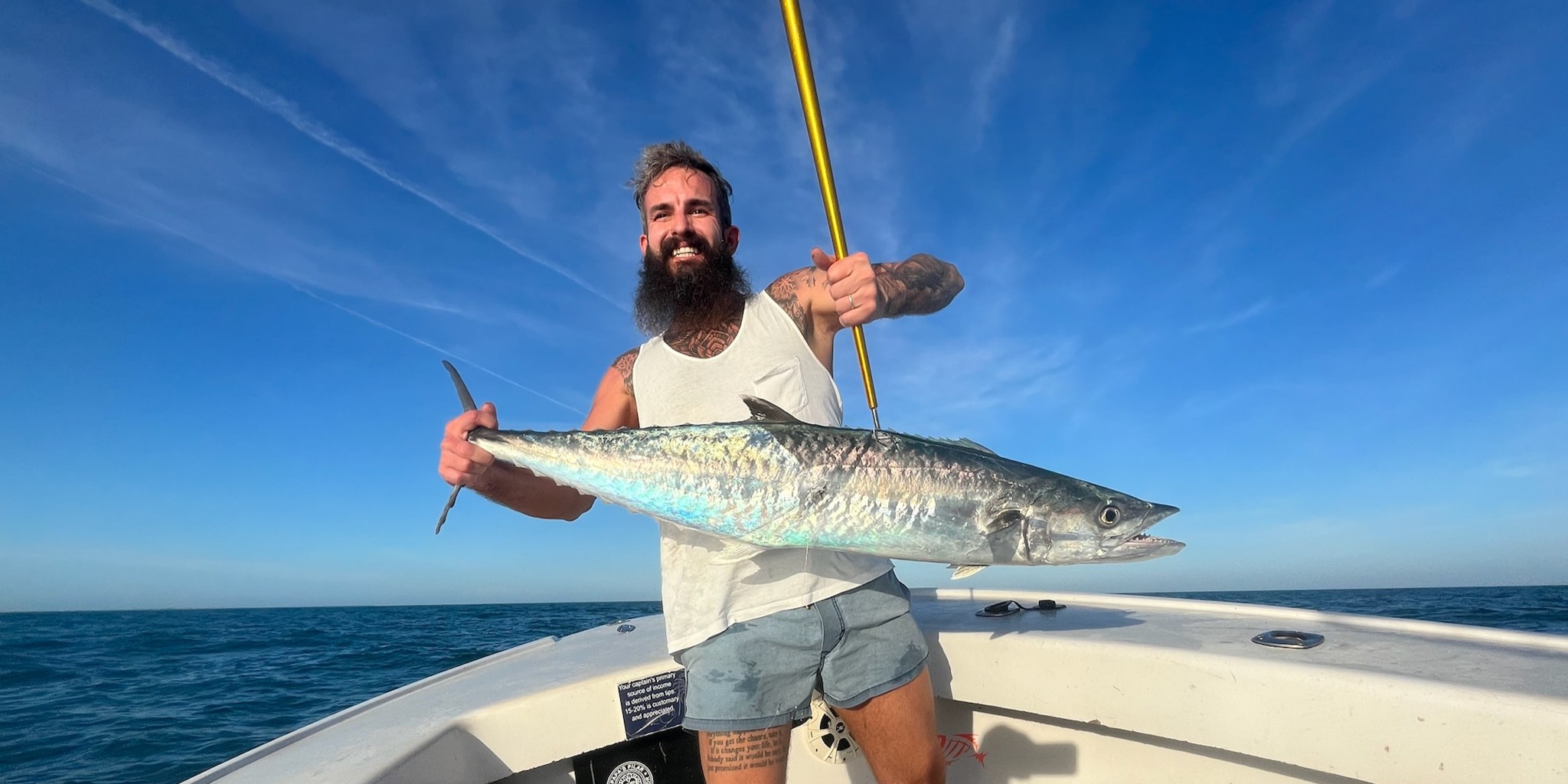 Captain Troy Phillips offshore fishing boat in Big Pine Key waters, Florida Keys