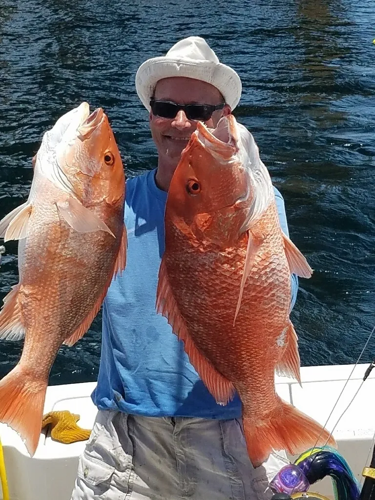 2 big fish caught while fishing in Houston, Texas