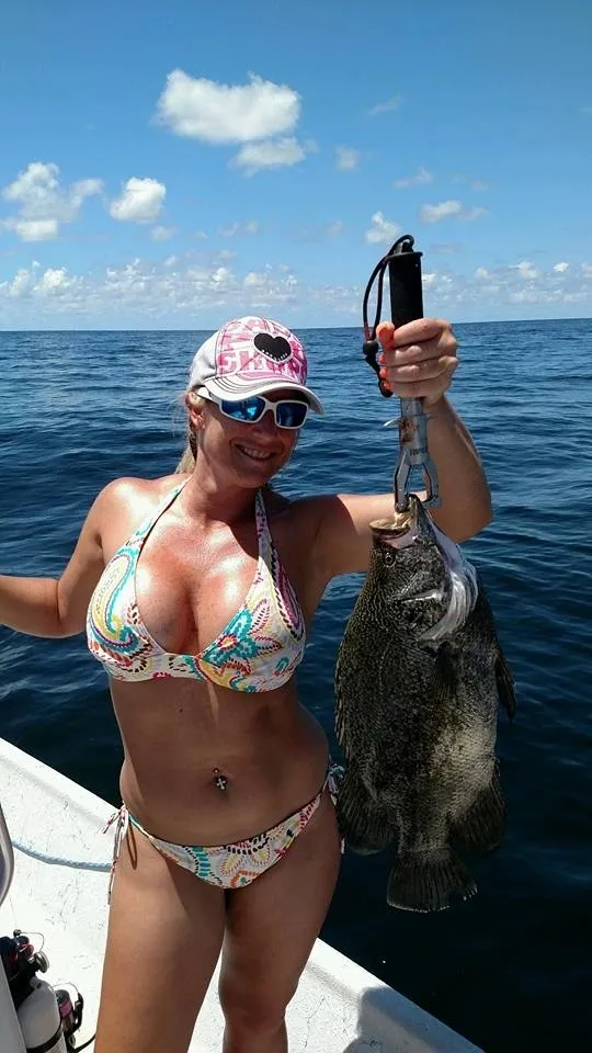 Tripletail fish caught fishing in TX