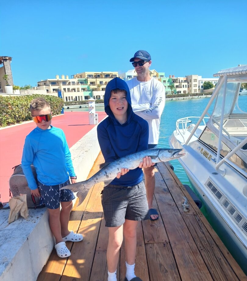 Great barracuda caught during fishing trip in Punta Cana