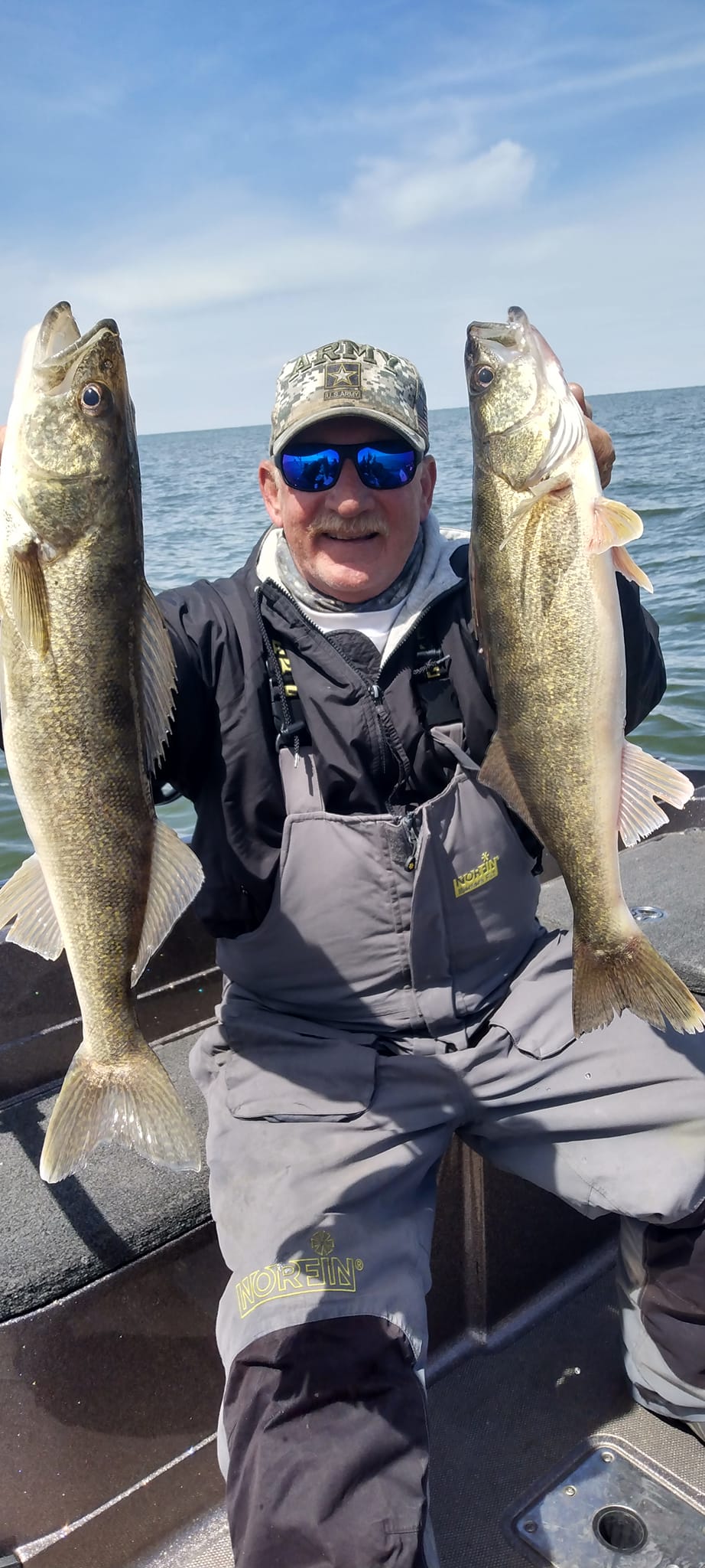 Two walleye fish caught in MI