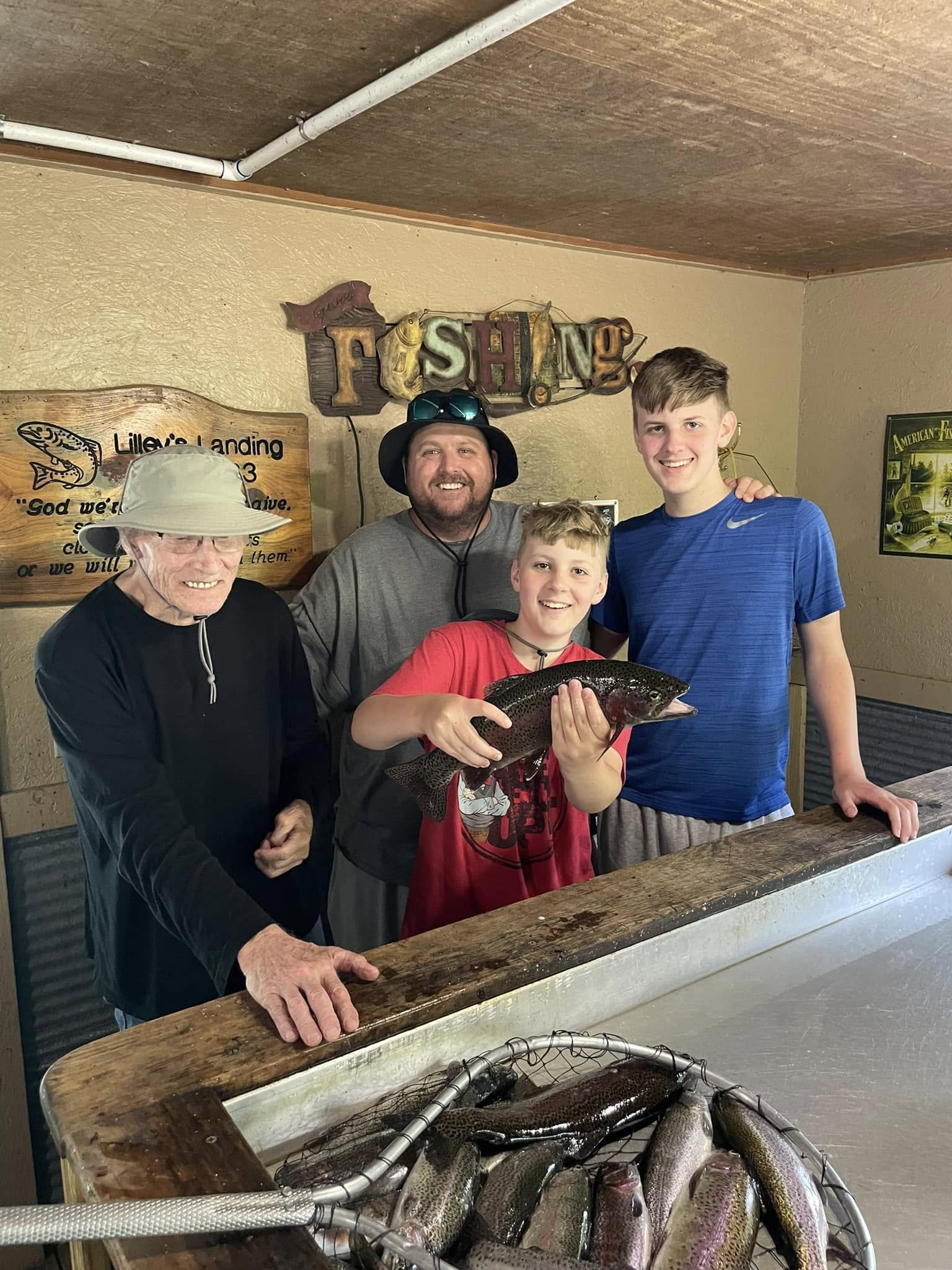 2 fish caught during a fishing trip in Branson