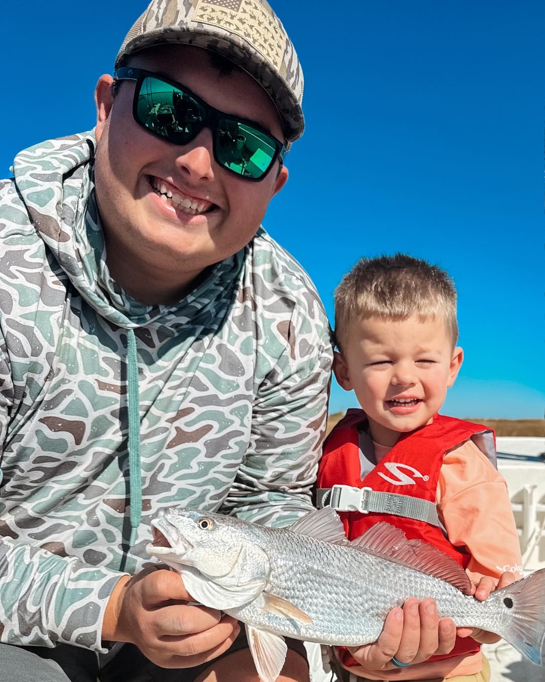 Redfish catch of 10 inches on Chincoteague Island